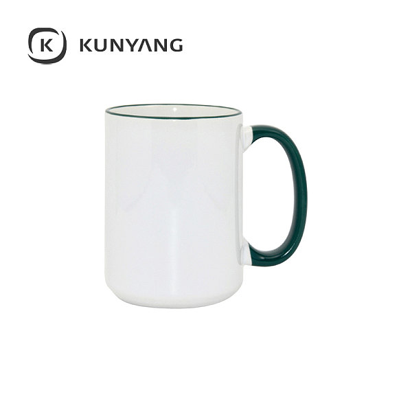 15oz Rim Handle Mug Green