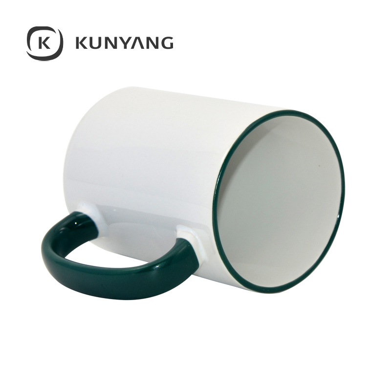 15oz Rim Handle Mug Green