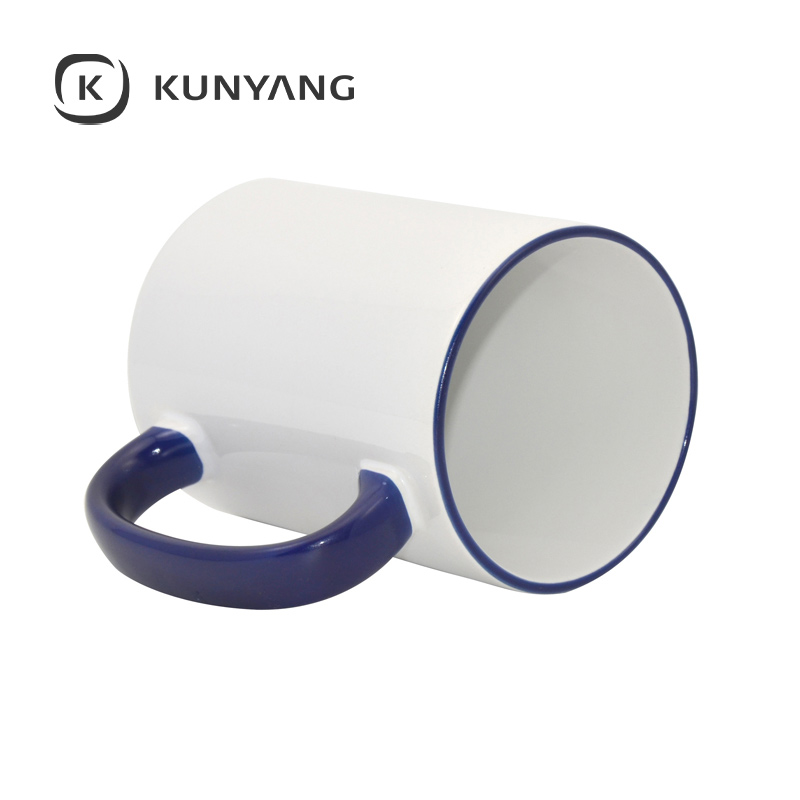 15oz Rim Handle Mug Blue