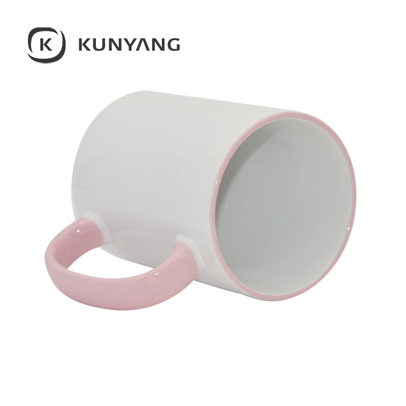 15oz Rim Handle Mug Pink