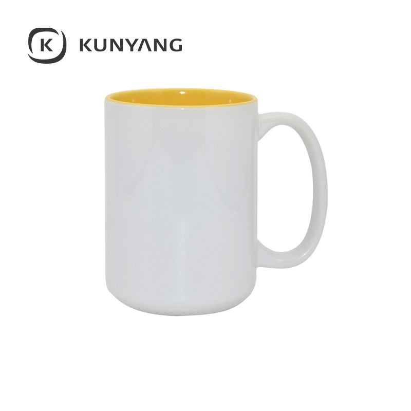 15oz Two-Tone Color Mug Yellow