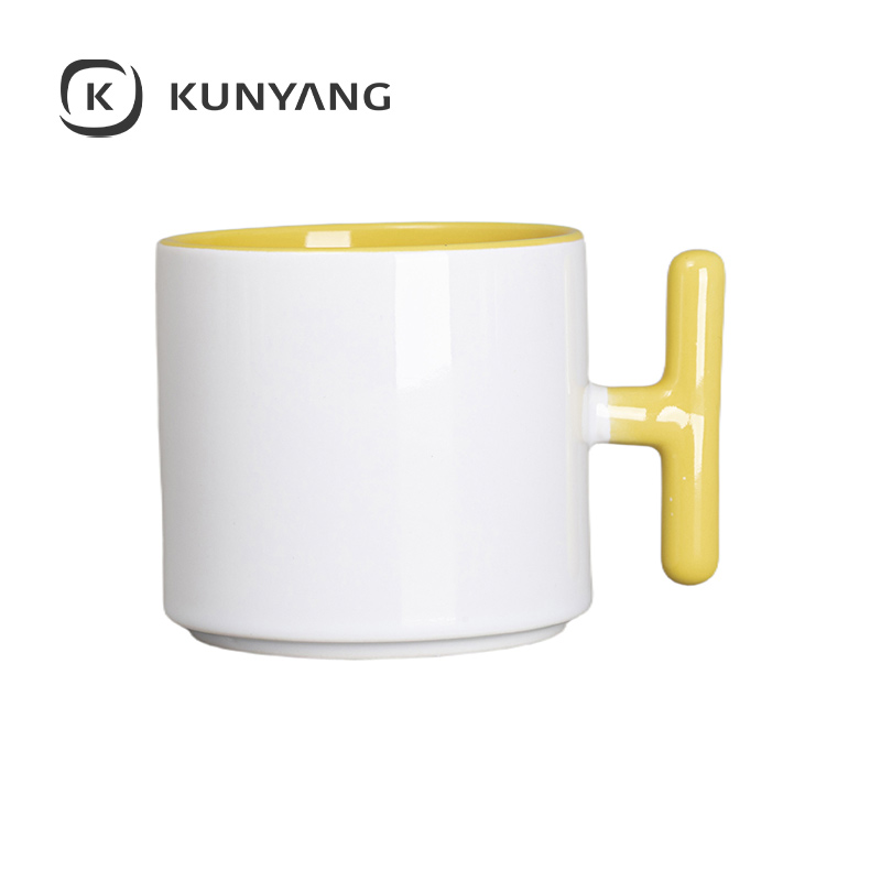 9oz Lnner T-Hadle Color Mug Yellow