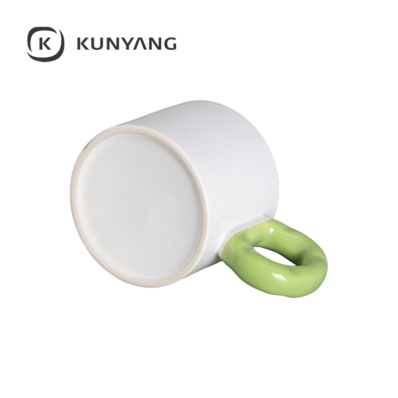 9oz/280ml White Mug Green