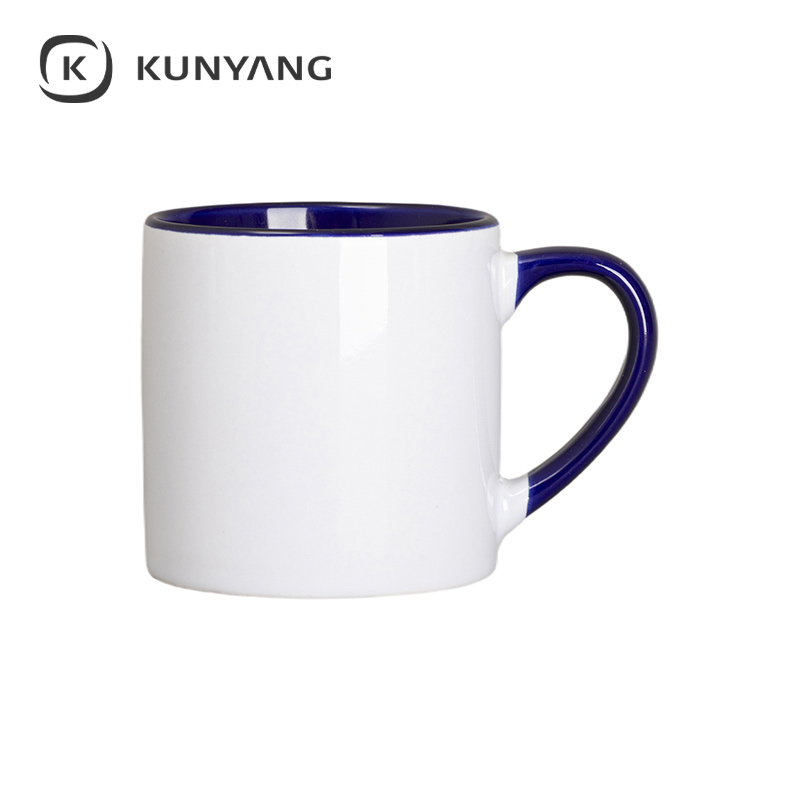 6oz Lnner Rim Color Mug Deep Blue