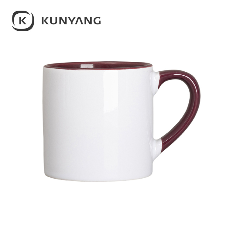 6oz Lnner Rim Color Mug Orange
