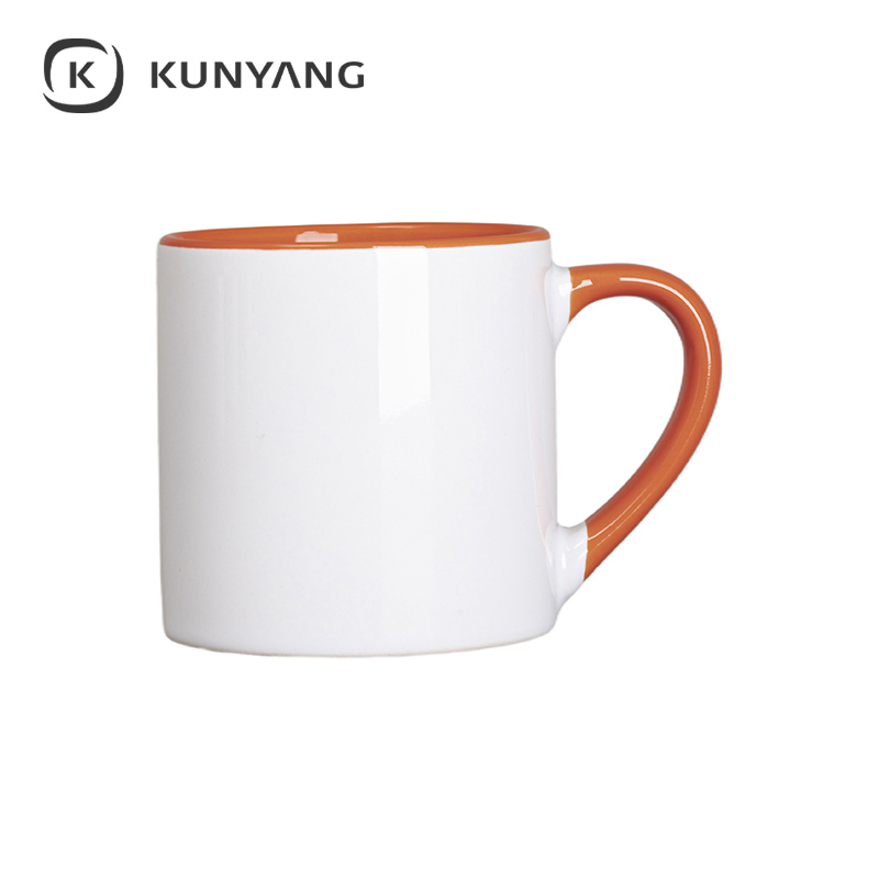 6oz Lnner Rim Color Mug Orange