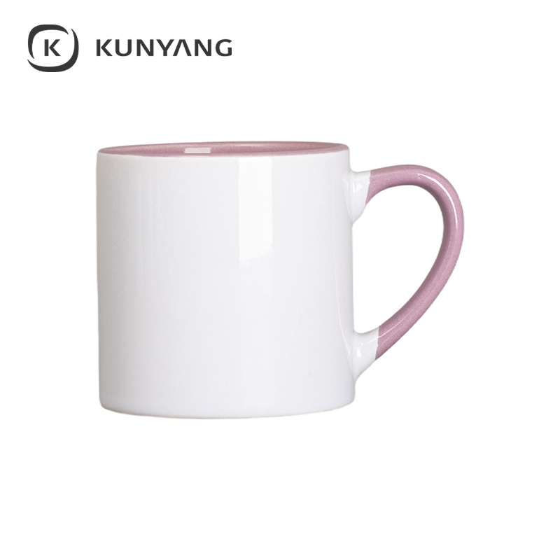 6oz Lnner Rim Color Mug Pink