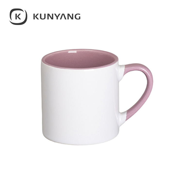 6oz Lnner Rim Color Mug Pink