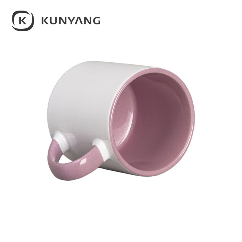6oz Lnner Rim Color Mug Pink
