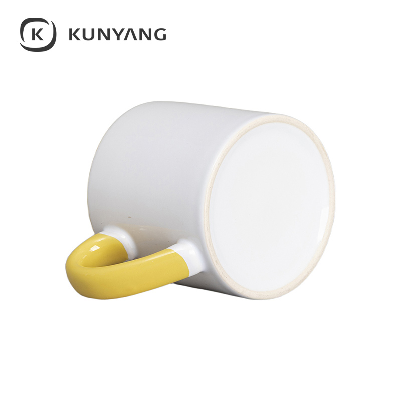 6oz Lnner Rim Color Mug Yellow
