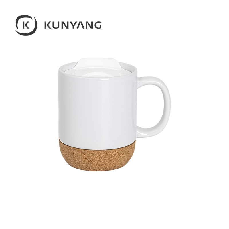 Ceramic Cork Coaster Mug White