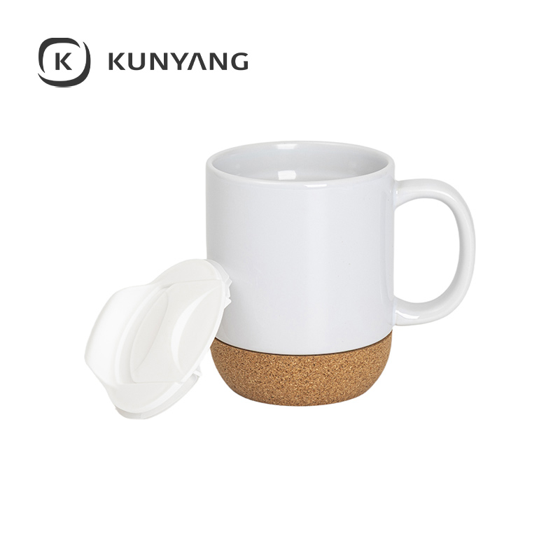 Ceramic Cork Coaster Mug White