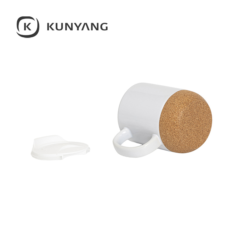 Ceramic Cork Coaster Mug White