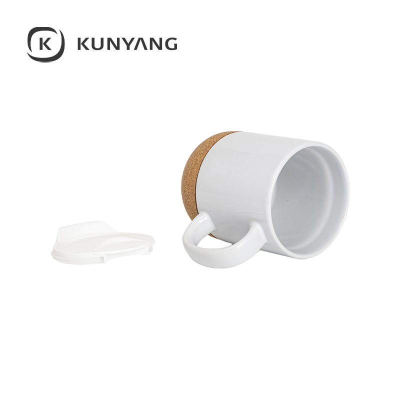 Ceramic Cork Coaster Mug White