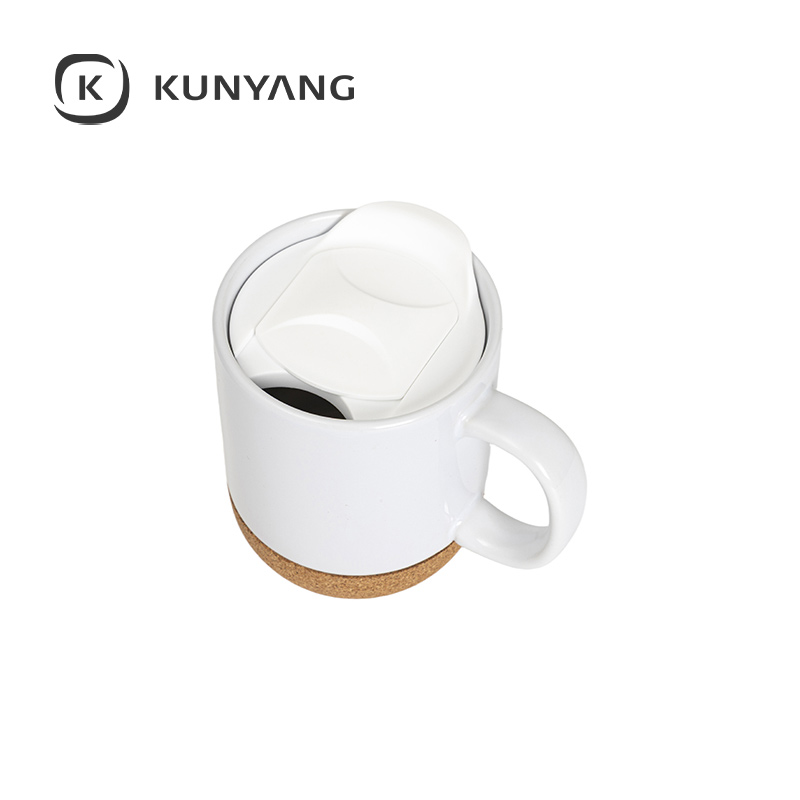 Ceramic Cork Coaster Mug White