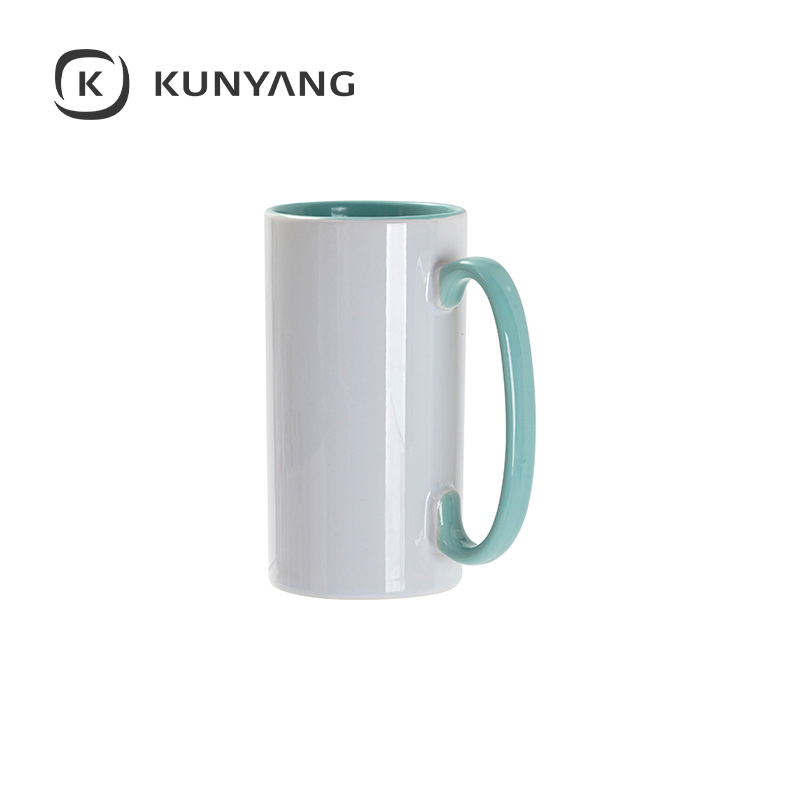 12.8oz/380ml Lnner/Handle Color Skinny Tall Mug Mint Green