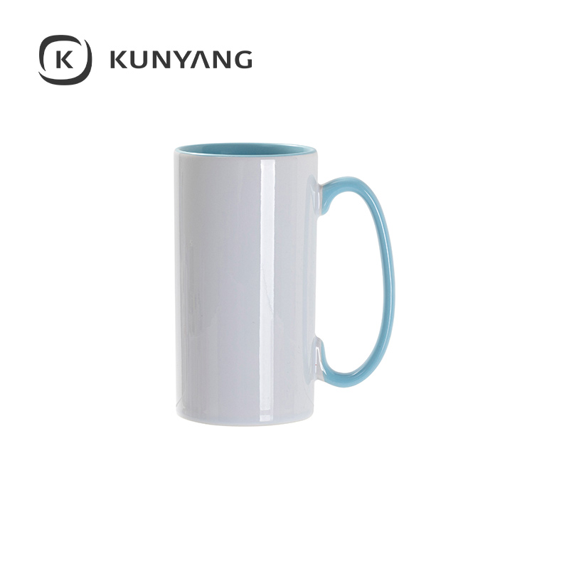 12.8oz/380ml Lnner/Handle Color Skinny Tall Mug Light Blue