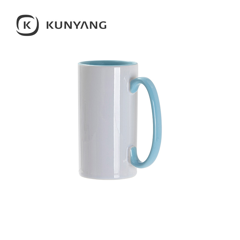12.8oz/380ml Lnner/Handle Color Skinny Tall Mug Light Blue