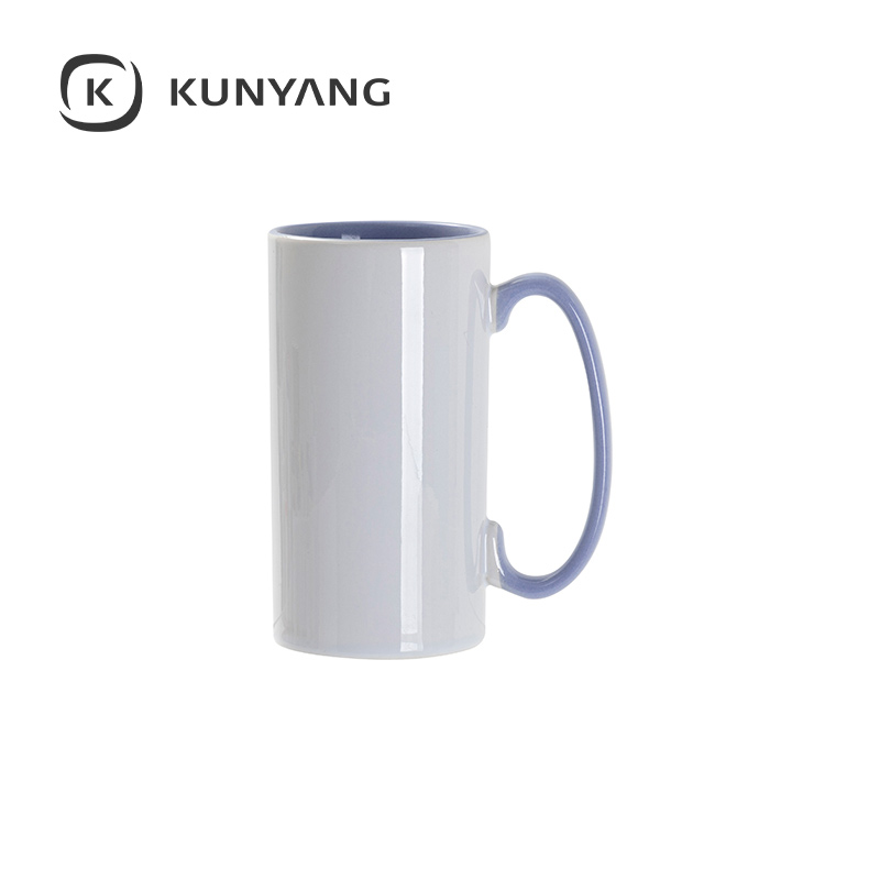12.8oz/380ml Lnner/Handle Color Skinny Tall Mug Light Purple