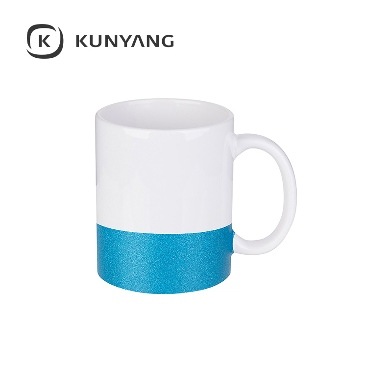 11oz/330ml Bottom Glitter Mug Blue