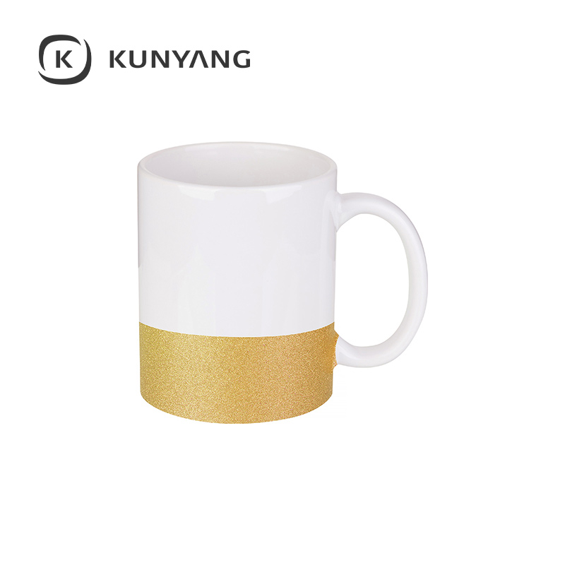 11oz/330ml Bottom Glitter Mug Gold