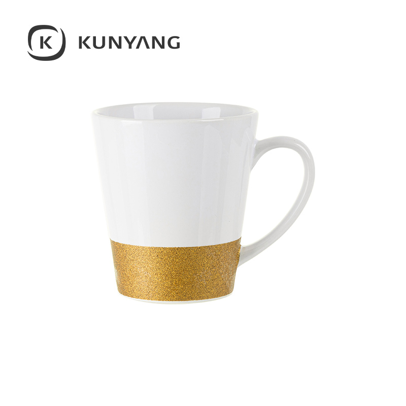 11oz/360ml Bottom Glitter Mug Gold