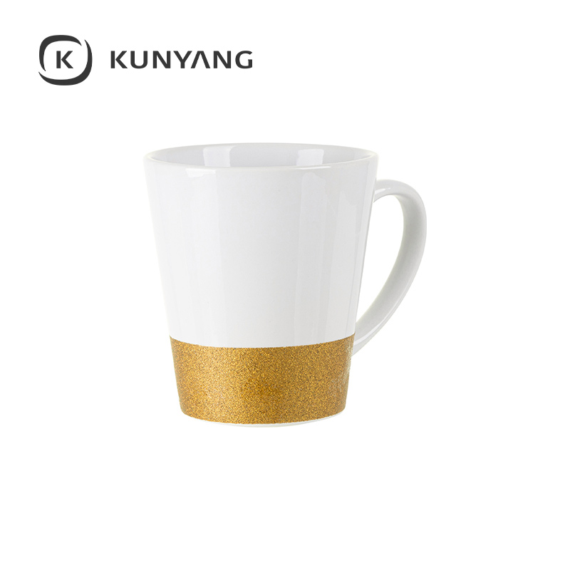11oz/360ml Bottom Glitter Mug Gold