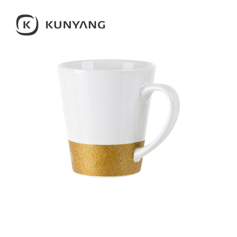 11oz/360ml Bottom Glitter Mug Gold