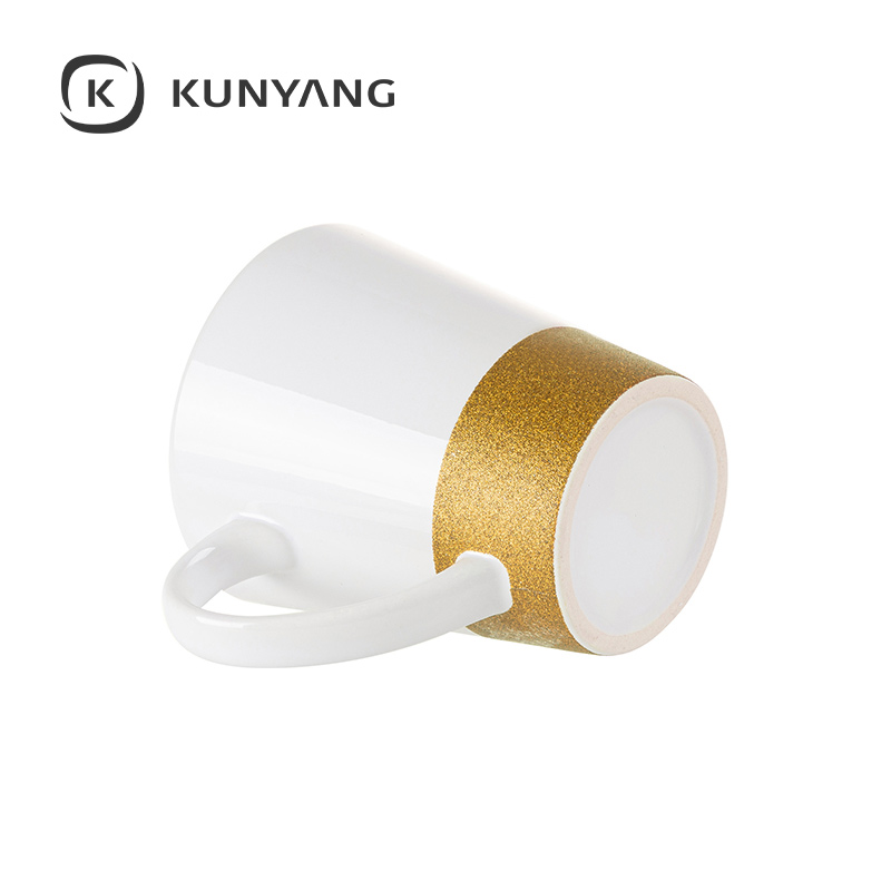 11oz/360ml Bottom Glitter Mug Gold