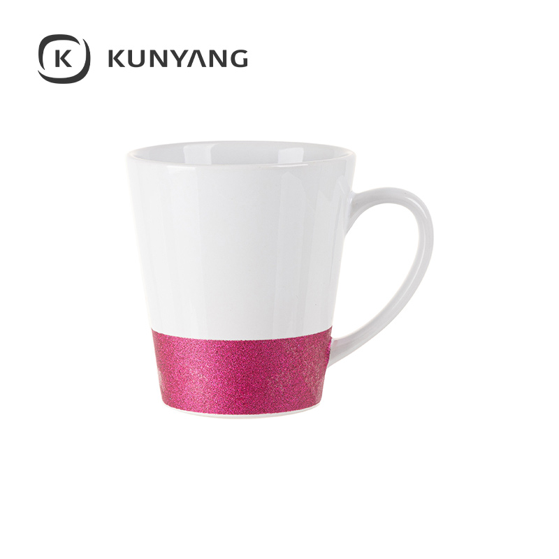 11oz/360ml Bottom Glitter Mug Rose