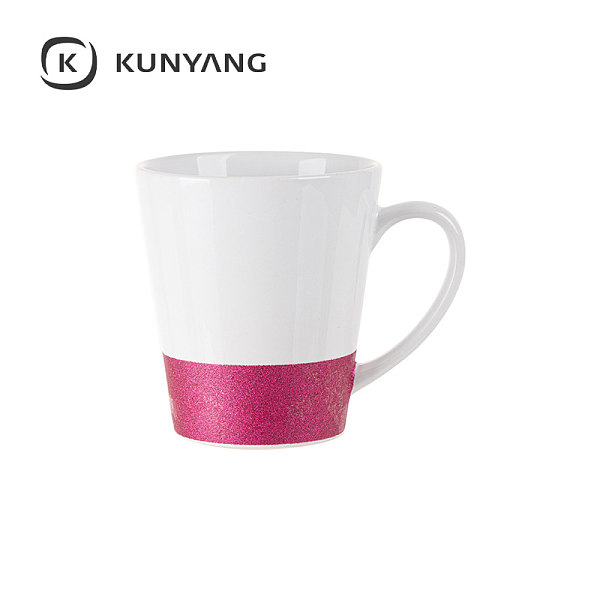 11oz/360ml Bottom Glitter Mug Rose