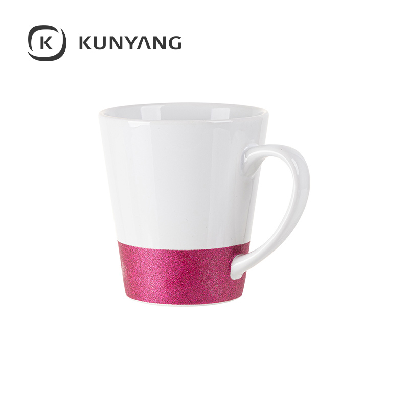 11oz/360ml Bottom Glitter Mug Rose