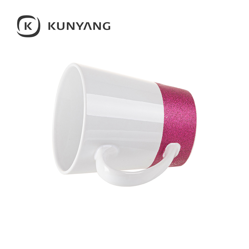11oz/360ml Bottom Glitter Mug Rose