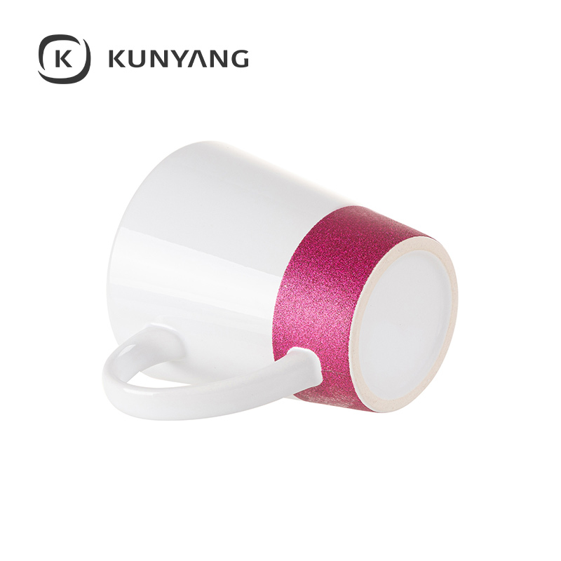 11oz/360ml Bottom Glitter Mug Rose