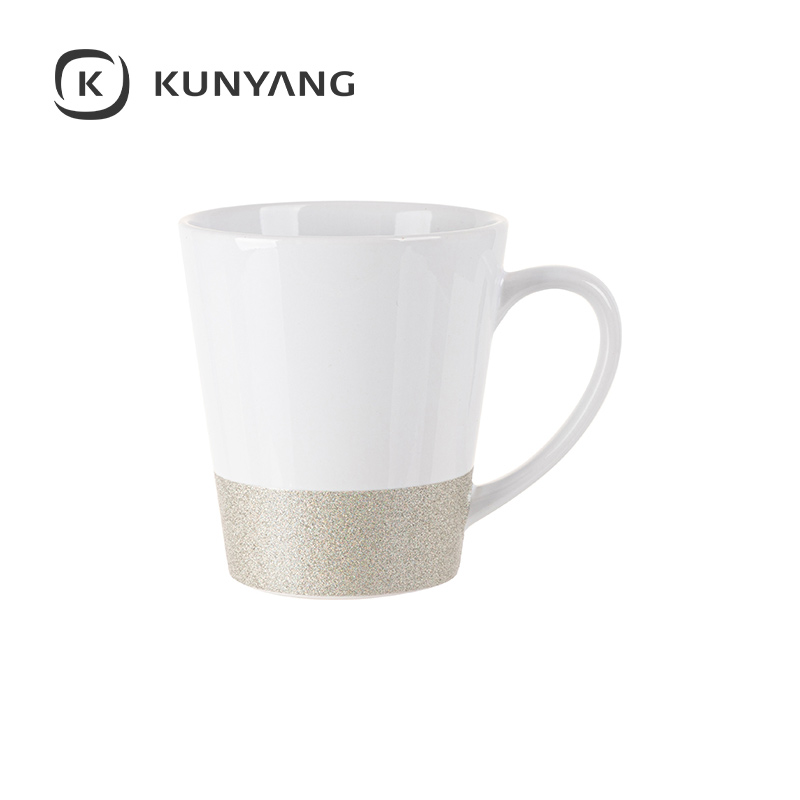 11oz/360ml Bottom Glitter Mug Silver