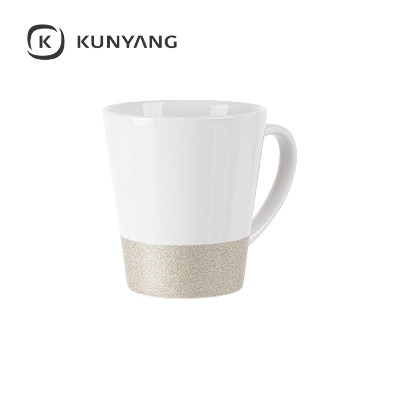 11oz/360ml Bottom Glitter Mug Silver