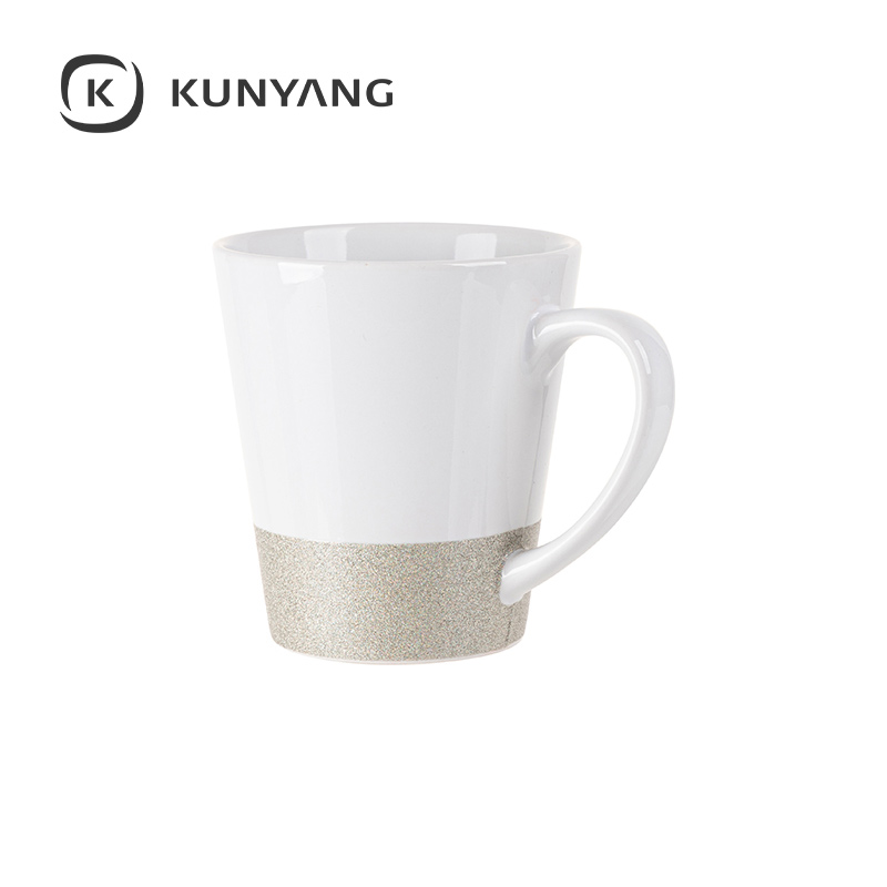 11oz/360ml Bottom Glitter Mug Silver