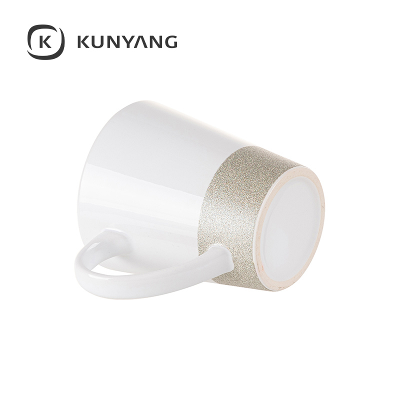 11oz/360ml Bottom Glitter Mug Silver