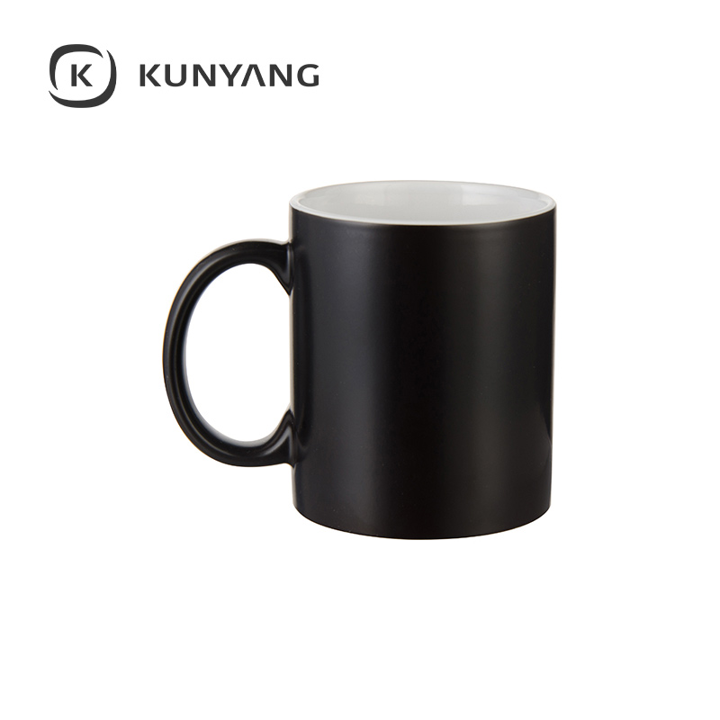 11oz Semi Glossy Color Changing Mug Black