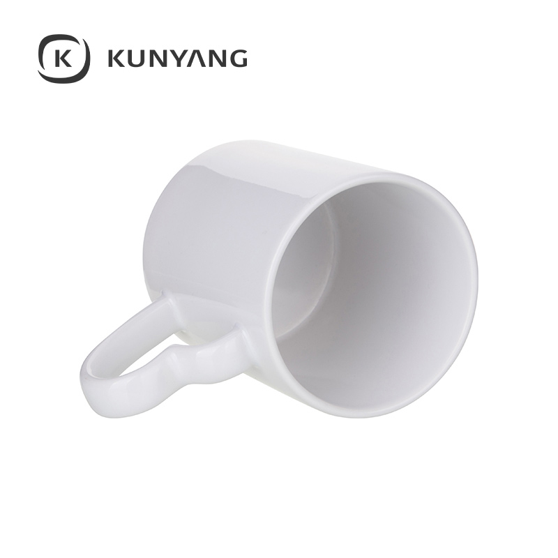 11oz White Mug with Heart Handle