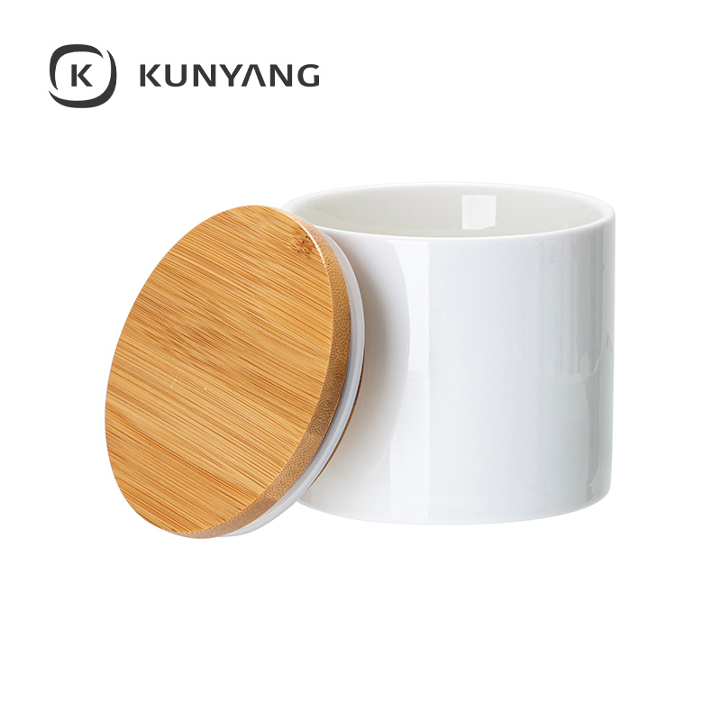 Ceramic Storage Jar/W Bamboo Lid