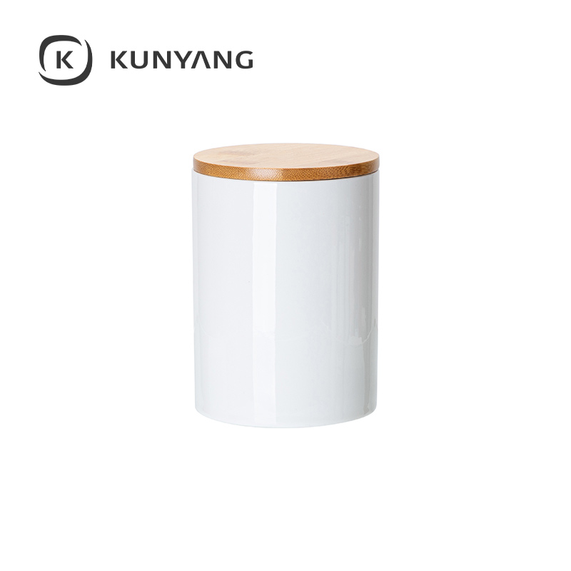 Ceramic Storage Jar/W Bamboo Lid