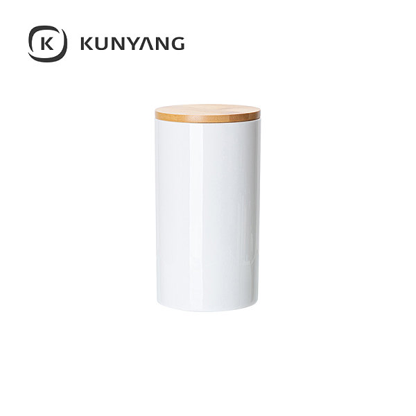 Ceramic Storage Jar/W Bamboo Lid