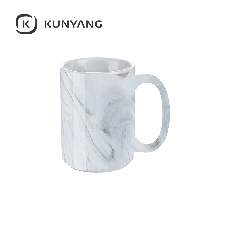 15oz Sublimation Marble Texture Mugs Gray