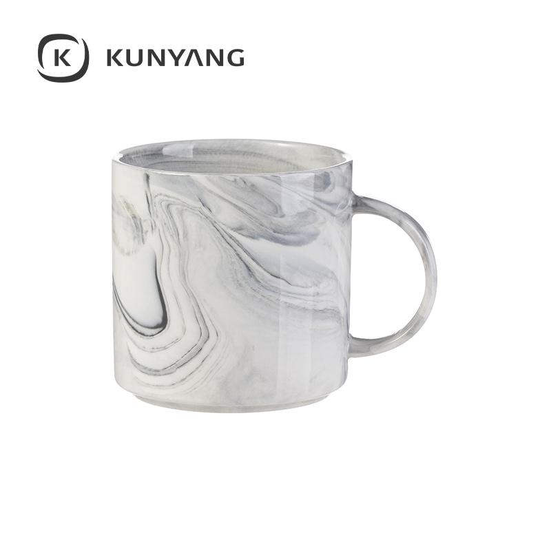 12oz Sublimation Marble Texture Mugs Gray