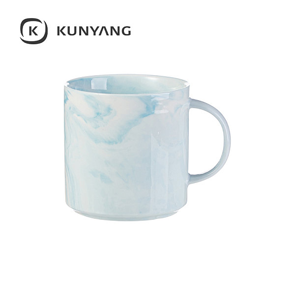 12oz Sublimation Marble Texture Mugs Blue