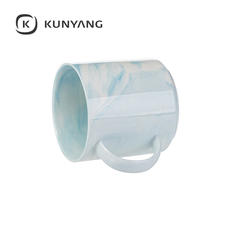 12oz Sublimation Marble Texture Mugs Blue