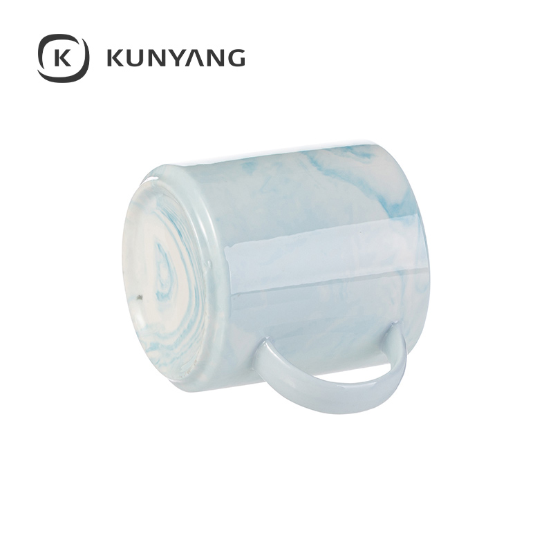 12oz Sublimation Marble Texture Mugs Blue