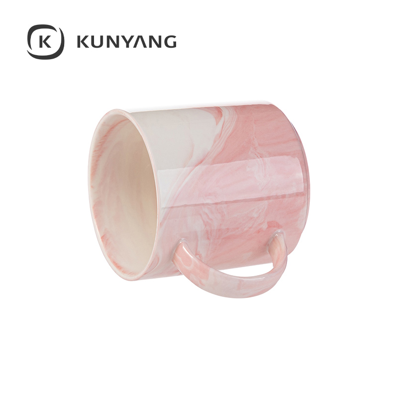 12oz Sublimation Marble Texture Mugs Pink