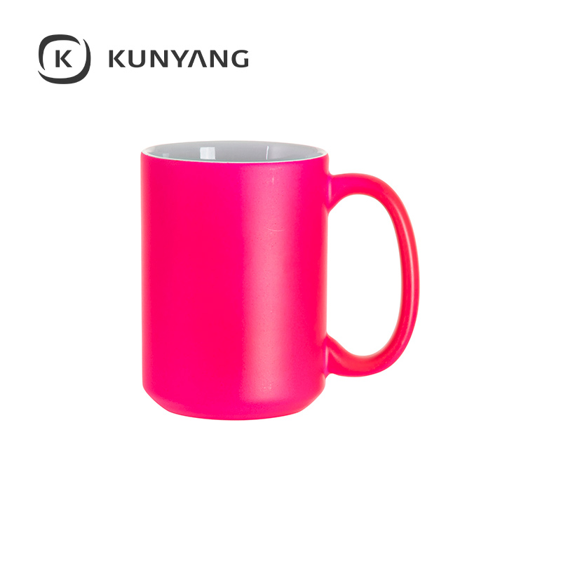 15oz Flourescent Mug(Matte, Purple Red)